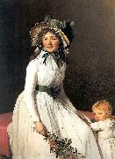 Jacques-Louis David Portrait of Madame Emilie Seriziat and her Son oil painting artist